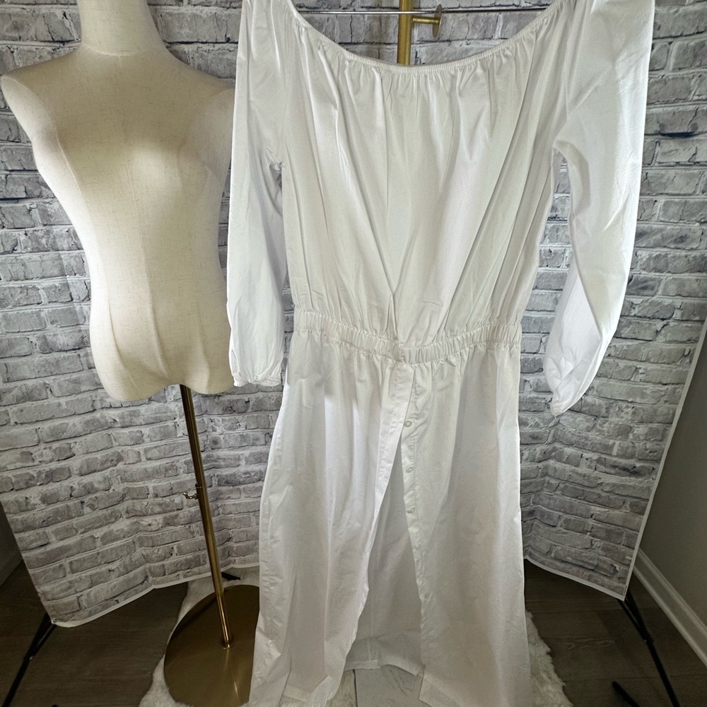Chic White High Low Dress